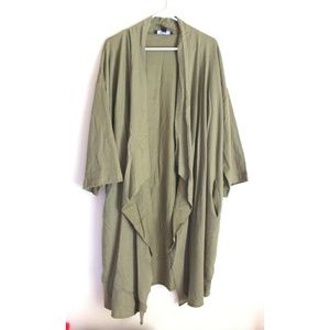Khaki Long Cardigan